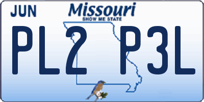 MO license plate PL2P3L