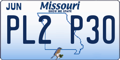 MO license plate PL2P3O