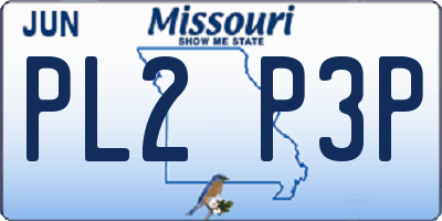 MO license plate PL2P3P