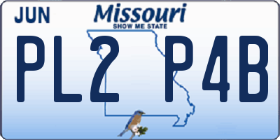 MO license plate PL2P4B