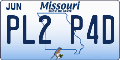 MO license plate PL2P4D