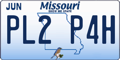 MO license plate PL2P4H