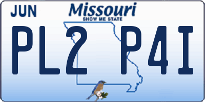 MO license plate PL2P4I