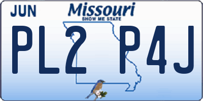 MO license plate PL2P4J