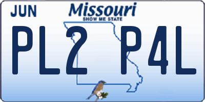 MO license plate PL2P4L