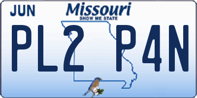 MO license plate PL2P4N