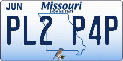 MO license plate PL2P4P