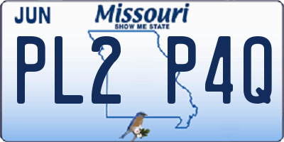 MO license plate PL2P4Q