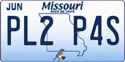 MO license plate PL2P4S