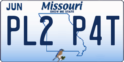 MO license plate PL2P4T