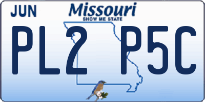 MO license plate PL2P5C