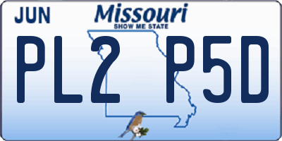 MO license plate PL2P5D