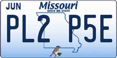 MO license plate PL2P5E