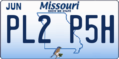 MO license plate PL2P5H