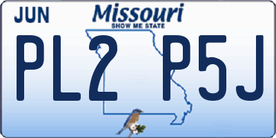 MO license plate PL2P5J