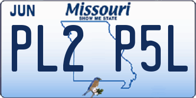 MO license plate PL2P5L