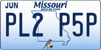 MO license plate PL2P5P