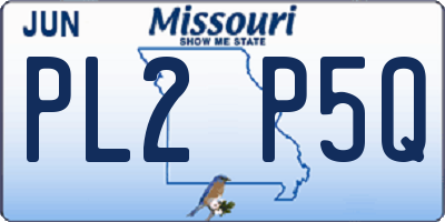 MO license plate PL2P5Q