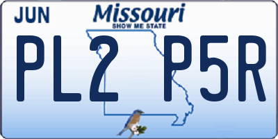 MO license plate PL2P5R