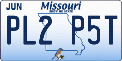 MO license plate PL2P5T