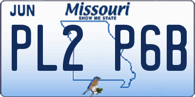 MO license plate PL2P6B