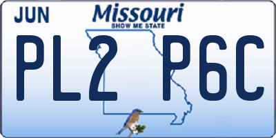 MO license plate PL2P6C