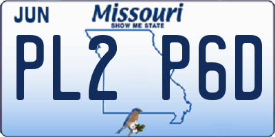 MO license plate PL2P6D