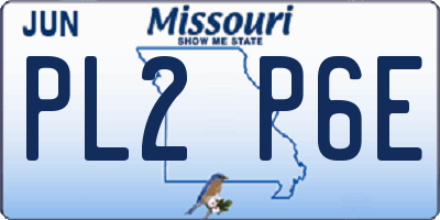MO license plate PL2P6E