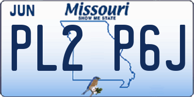MO license plate PL2P6J