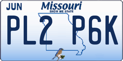 MO license plate PL2P6K