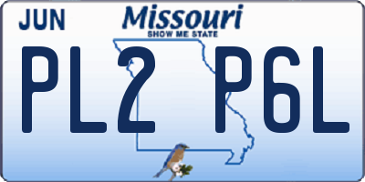 MO license plate PL2P6L