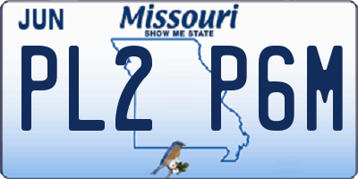 MO license plate PL2P6M