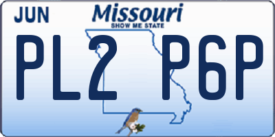 MO license plate PL2P6P