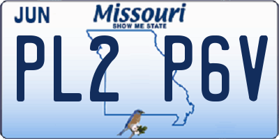 MO license plate PL2P6V