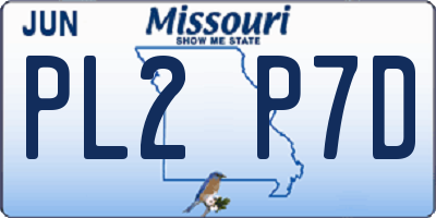 MO license plate PL2P7D