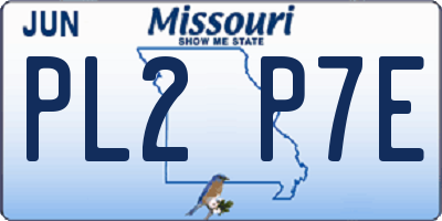 MO license plate PL2P7E