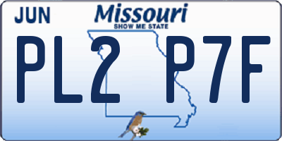 MO license plate PL2P7F