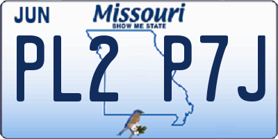 MO license plate PL2P7J