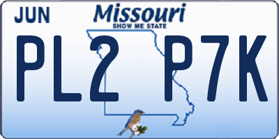 MO license plate PL2P7K