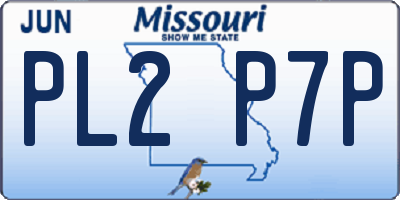 MO license plate PL2P7P