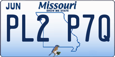 MO license plate PL2P7Q