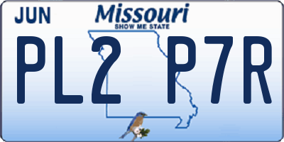MO license plate PL2P7R