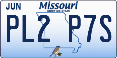 MO license plate PL2P7S