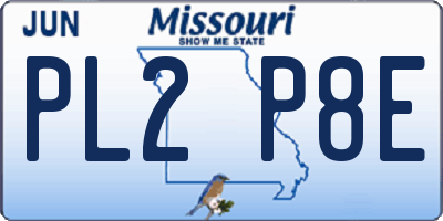 MO license plate PL2P8E
