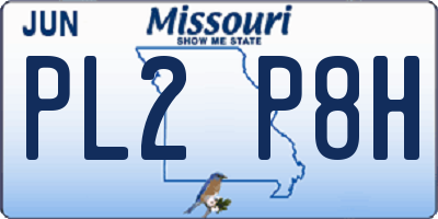 MO license plate PL2P8H