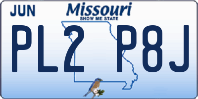 MO license plate PL2P8J