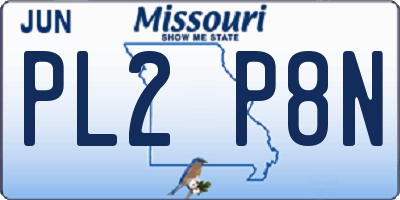 MO license plate PL2P8N