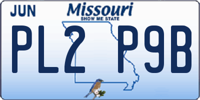 MO license plate PL2P9B