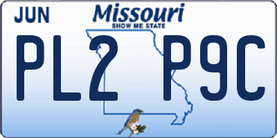 MO license plate PL2P9C