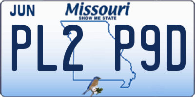 MO license plate PL2P9D